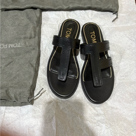 Tom Ford Shoes - Tom Ford Black Slide Sandals